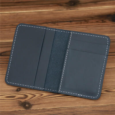 100%-ban valódi bőr hitelkártyatartós pénztárca Férfi karcsú pénztárca Kis bankkártya-tartók Férfi Retro Crazy Horse bőr pénztárca