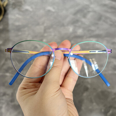 2024 New Germany Férfi négyszögletes csavar nélküli szemüvegkeret divat ultrakönnyű 7,5 g márka dizájn szemüveg üzleti szemüveg szemüveg