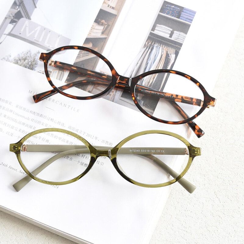 Peekaboo ochelari ovale unisex retro femei lentile clare TR90 cadru ochelari rotunzi mici pentru bărbați accesorii verde leopard cadou