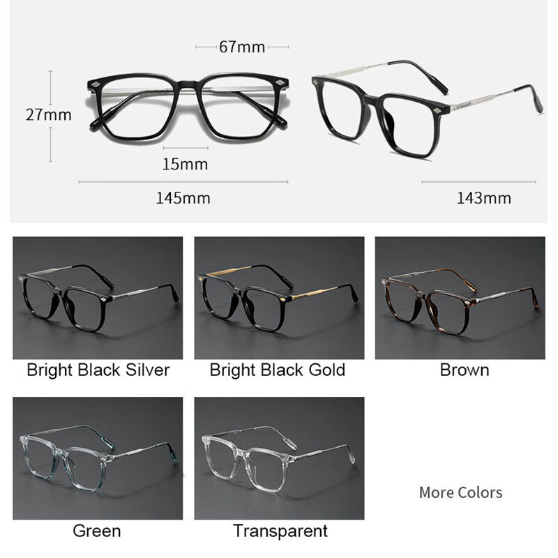 UVLAIK divatos optikai szemüvegek keret Női antikék fény Férfi üzleti nagy, négyzet alakú szemüvegek Vintage dioptriás szemüvegek