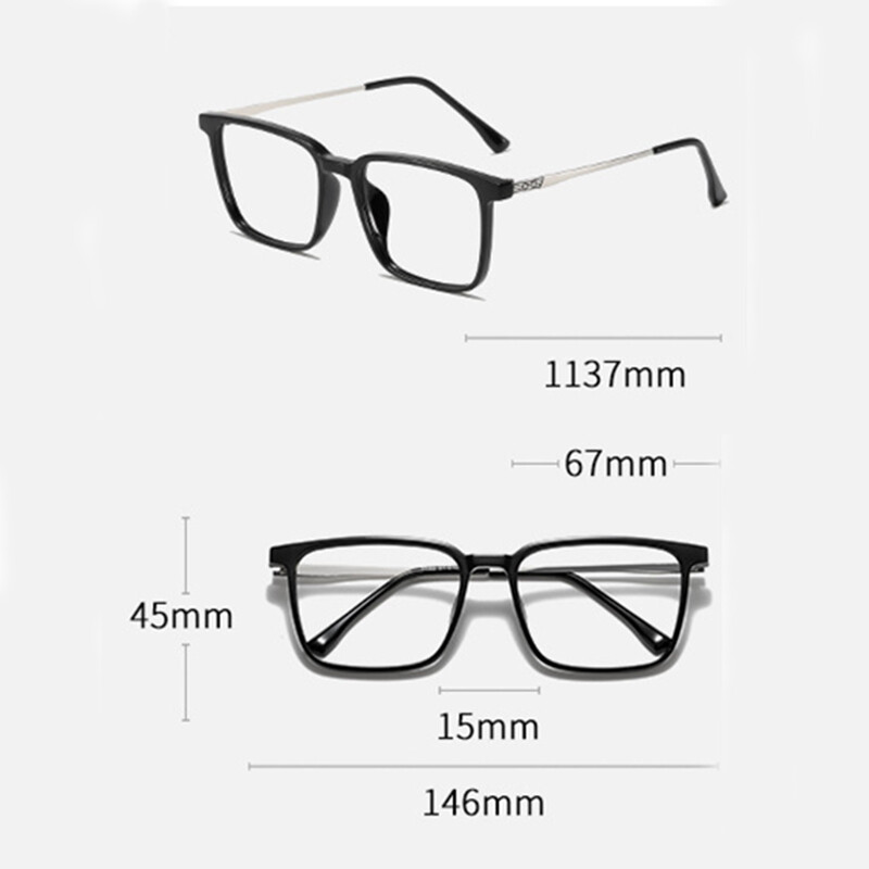 UVLAIK Super vieglas ērtas gumijas brilles kvadrātveida brilles ietvars tuvredzība Optiskās recepšu brilles ietvars vīriešiem un sievietēm