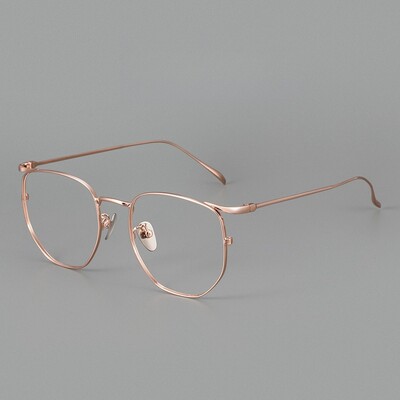 Retro antikék fény, sokszögű férfi szemüvegkeret Ultrakönnyű titán fényű luxus optikai dioptriás szemüvegkeret 10901