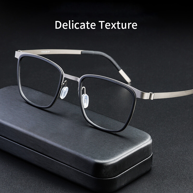 Xbora Brand Pure Titanium Okviri za naočale Muške metalne retro dioptrijske naočale Myopia Optical Eyewear Fashion Square Novo 9712