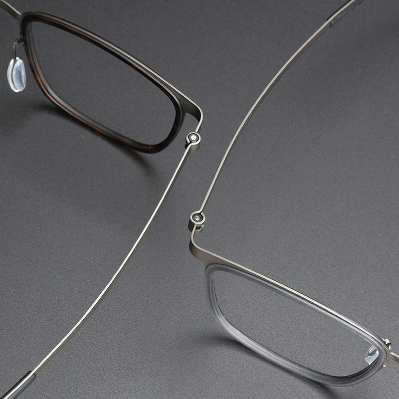 Xbora Brand Pure Titanium Okviri za naočale Muške metalne retro dioptrijske naočale Myopia Optical Eyewear Fashion Square Novo 9712