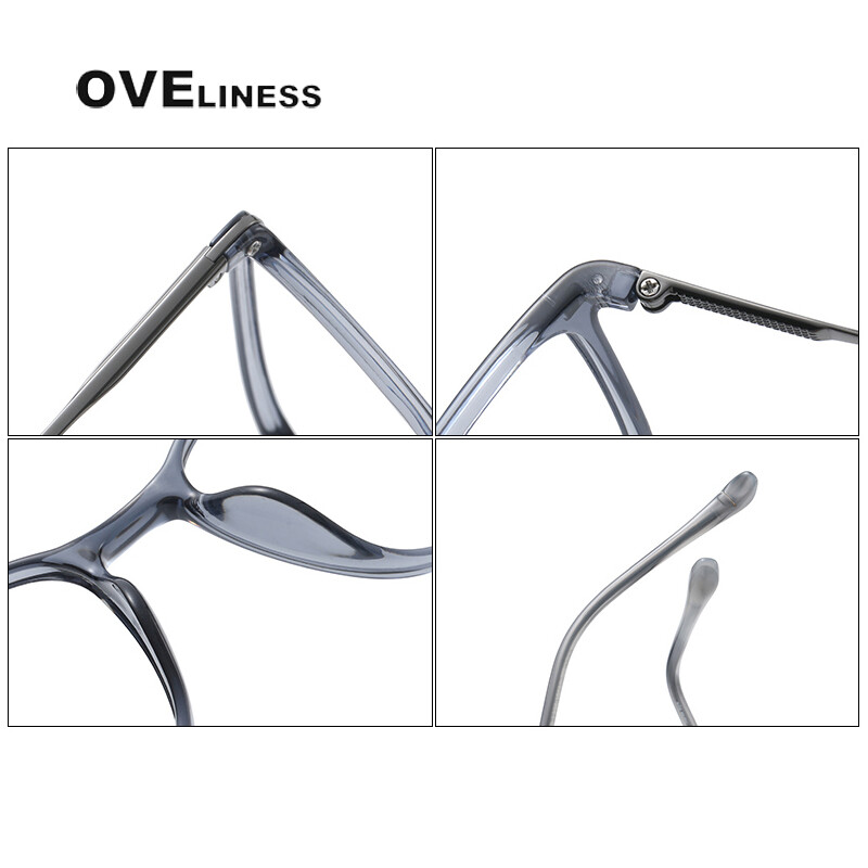 2024 Ramă de ochelari din acetat de titan vintage pentru bărbați, ochelari de vedere cu prescripție pentru miopie optică, ramă de ochelari de lux pentru femei