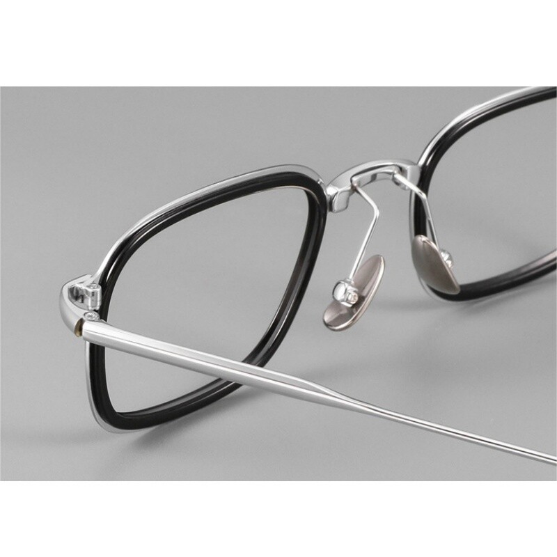 Gryno titano verslo kvadratinių rėmelių vyriškų akinių rėmeliai itin lengvi anti-mėlyni Llight optiniai akiniai moteriški 19052 m.