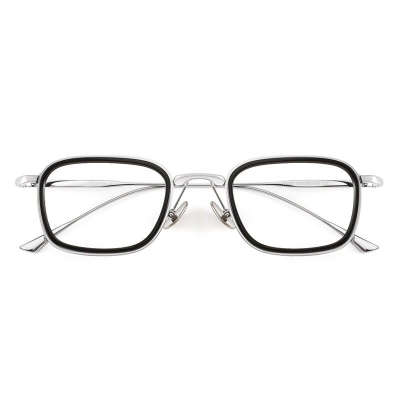 Gryno titano verslo kvadratinių rėmelių vyriškų akinių rėmeliai itin lengvi anti-mėlyni Llight optiniai akiniai moteriški 19052 m.