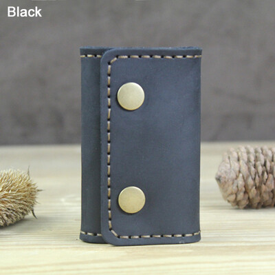 FANCODI rankų darbo vintažinis natūralios odos raktų laikiklis Vyriškas raktų pakabukas Odinis raktų piniginė Vyriškas raktų dėklas Moteriškas raktų laikiklis