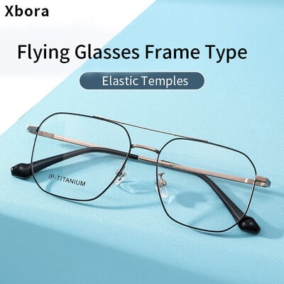 Xbora New Fashion Double Beam Pilot Prillid Raam Retro Pure Titanium Prillid Luksuslikud Retseptiprillid Meeste ja Naiste 98434