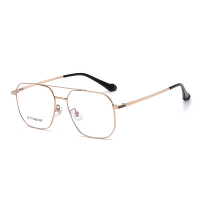 Xbora New Fashion Dupla Beam Pilot szemüvegkeret Retro Tiszta Titán Szemüvegek Luxus dioptriás szemüvegek férfi és női 98434