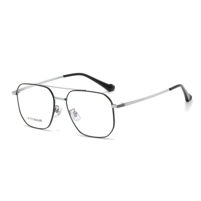 Xbora New Fashion Dupla Beam Pilot szemüvegkeret Retro Tiszta Titán Szemüvegek Luxus dioptriás szemüvegek férfi és női 98434