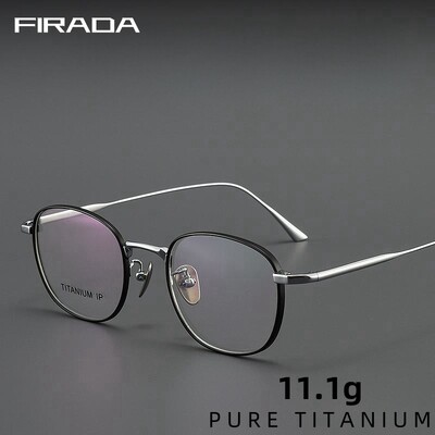 FIRADA Fashion Luxury Pure Titanium Γυναικεία γυαλιά ρετρό άνετα οπτικά συνταγογραφούμενα γυαλιά Σκελετός ανδρών DALIY-C