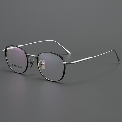 FIRADA Ochelari de vedere din titan pur de modă de lux pentru femei Ochelari retro confortabili ochelari optici cu prescripție cadru bărbați DALIY-C