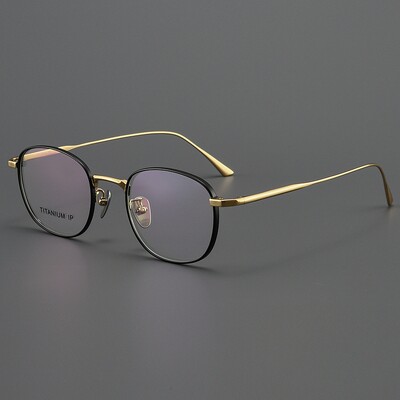 FIRADA Ochelari de vedere din titan pur de modă de lux pentru femei Ochelari retro confortabili ochelari optici cu prescripție cadru bărbați DALIY-C