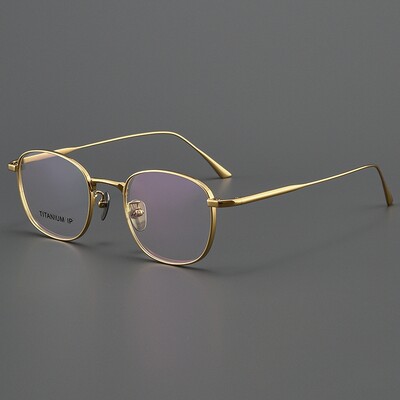 FIRADA Ochelari de vedere din titan pur de modă de lux pentru femei Ochelari retro confortabili ochelari optici cu prescripție cadru bărbați DALIY-C