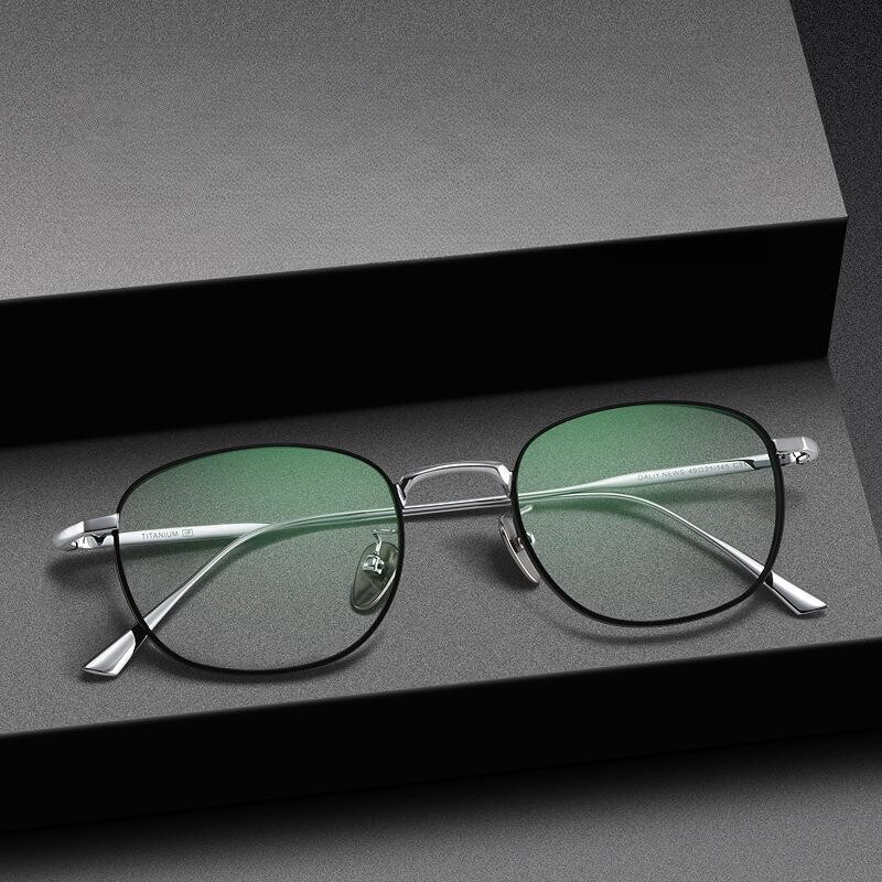 FIRADA Ochelari de vedere din titan pur de modă de lux pentru femei Ochelari retro confortabili ochelari optici cu prescripție cadru bărbați DALIY-C