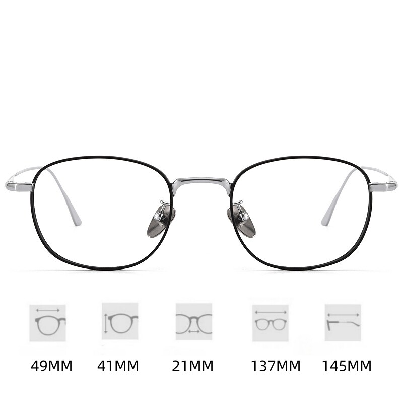 FIRADA Ochelari de vedere din titan pur de modă de lux pentru femei Ochelari retro confortabili ochelari optici cu prescripție cadru bărbați DALIY-C
