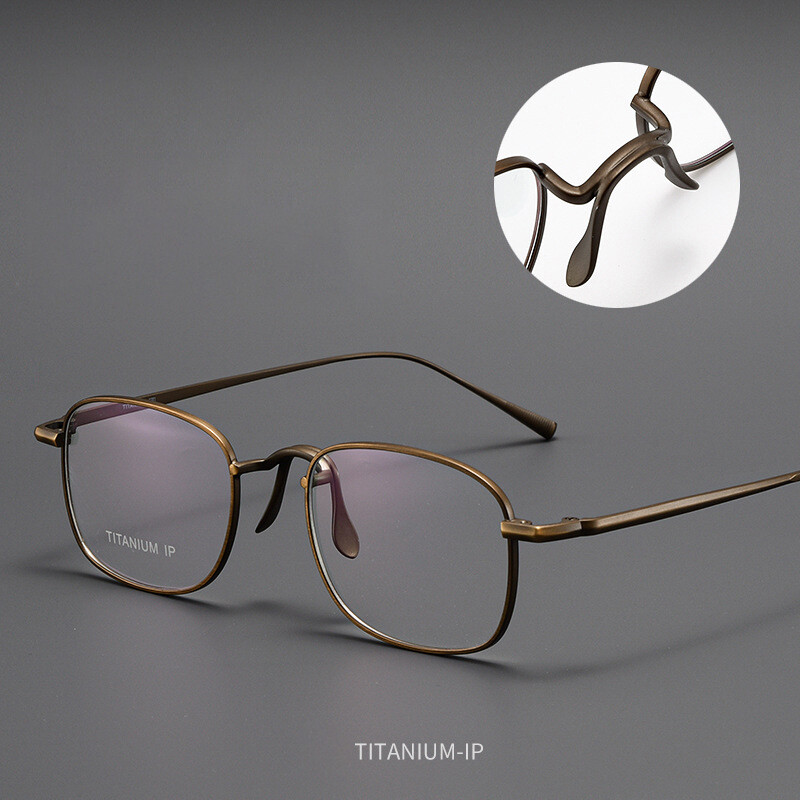 MOMOJA, la modă, noi, pur titan, rame de ochelari pentru bărbați, femei, rame ultraușoare de rețetă, ochelari pătrați optici KJ45