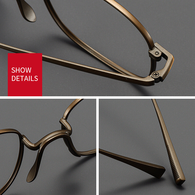 MOMOJA, la modă, noi, pur titan, rame de ochelari pentru bărbați, femei, rame ultraușoare de rețetă, ochelari pătrați optici KJ45