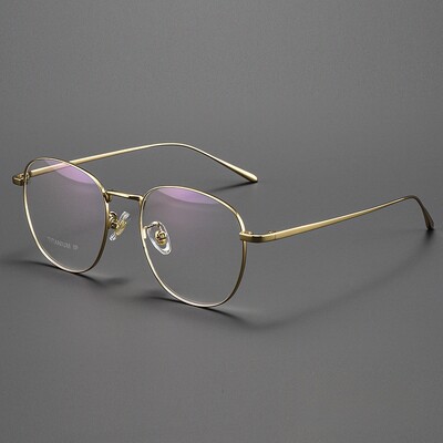 FIRADA Fashion Eyewear Retro gryno titano apvalūs akiniai Patogūs verslo receptiniai akinių rėmeliai vyrams Moterys 1052-C