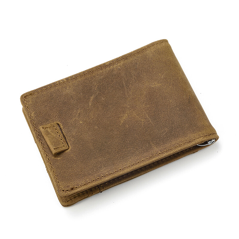 Portofel cu agrafă de bani cu design simplu pentru bărbați, femei, portofele pentru bani, design cu card de dolari, din piele, bărbați, portofel subțire pentru numerar, bărbați, femei.