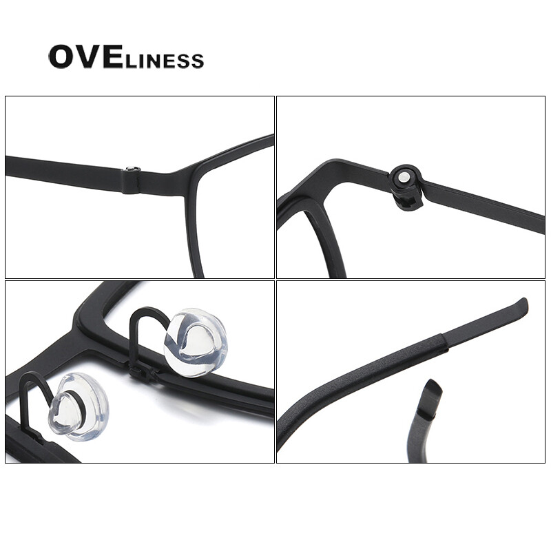 Ramă de ochelari din titan, marca Danemarca, bărbați, femei, vintage, pătrată, miopie, ochelari optici, cadru de ochelari prescripți fără șuruburi