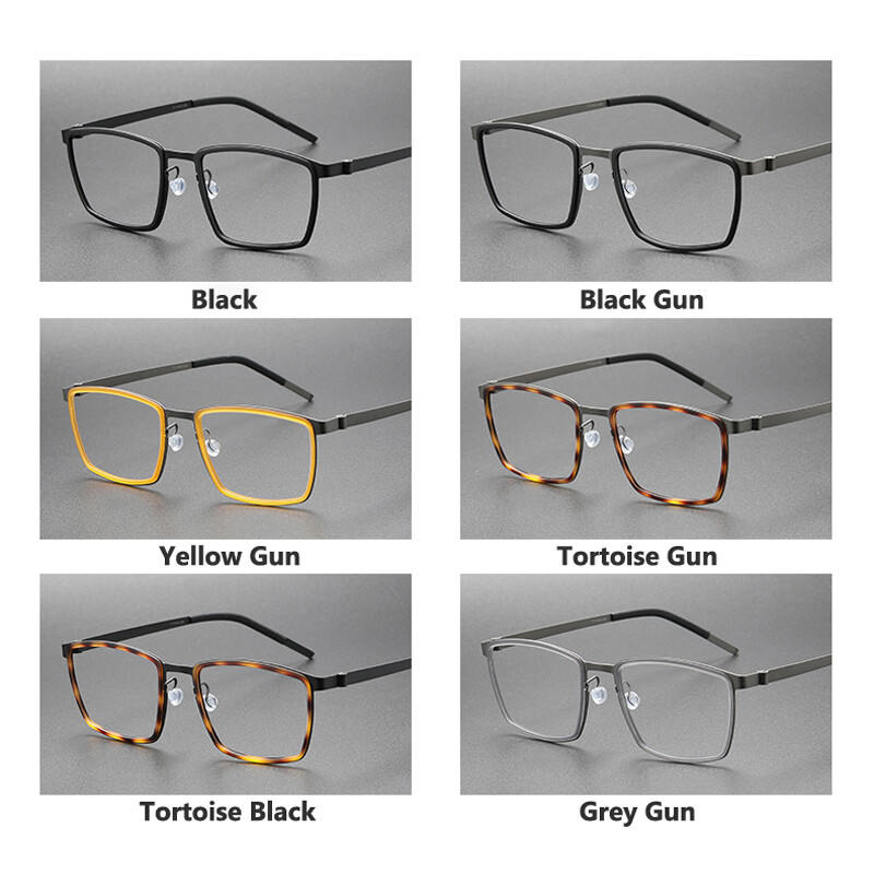 Ramă de ochelari din titan, marca Danemarca, bărbați, femei, vintage, pătrată, miopie, ochelari optici, cadru de ochelari prescripți fără șuruburi