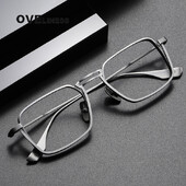 Rame de ochelari din titan pur la modă, bărbați, femei, ochelari optici pentru bărbați, ochelari cu prescripție pentru miopie, ochelari de ochi complet din metal