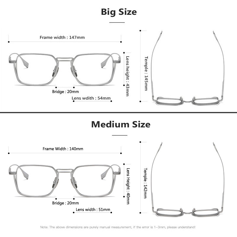 Rame de ochelari din titan pur la modă, bărbați, femei, ochelari optici pentru bărbați, ochelari cu prescripție pentru miopie, ochelari de ochi complet din metal