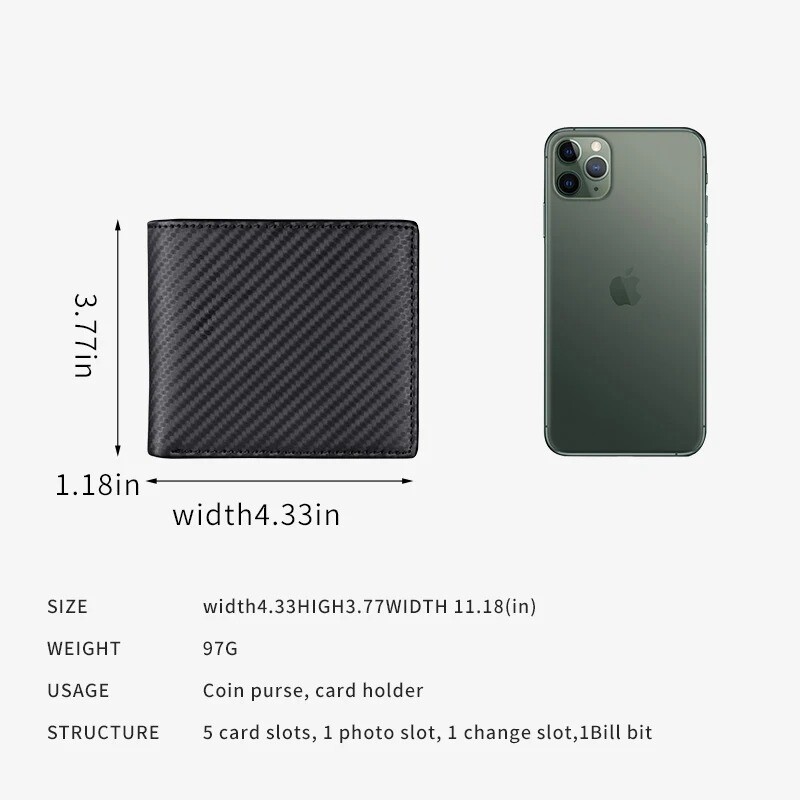 Suport portofel din piele pentru bărbați de mare capacitate Suport pentru carduri cu buzunare pentru monede la fereastra de identitate