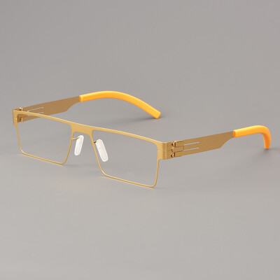 Rama de ochelari ultraușoare pentru bărbați Ochelari de vedere pătrați durabili Ochelari de ochi pentru bărbați 6g Stil simplu fără șuruburi Moda Germania fără șuruburi Nou