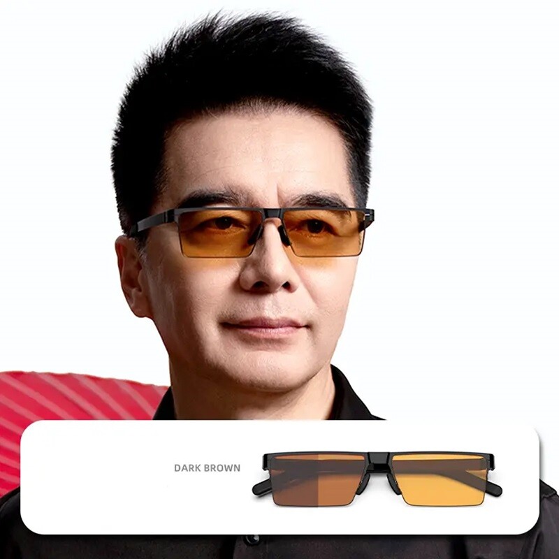 Rama de ochelari ultraușoare pentru bărbați Ochelari de vedere pătrați durabili Ochelari de ochi pentru bărbați 6g Stil simplu fără șuruburi Moda Germania fără șuruburi Nou