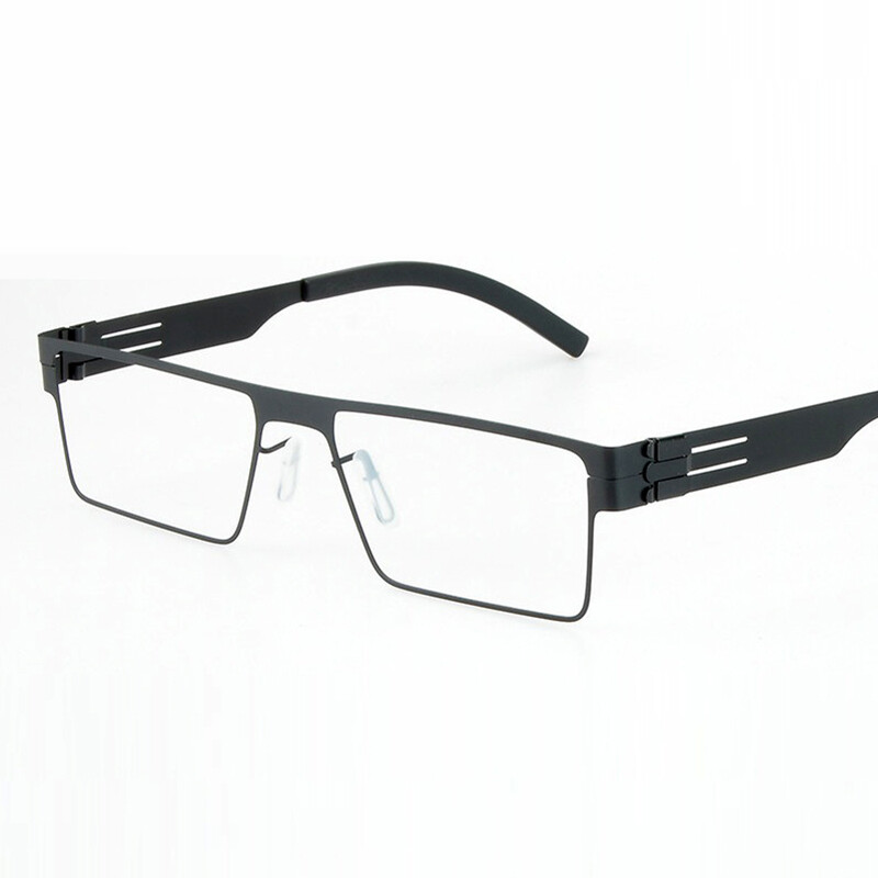 Rama de ochelari ultraușoare pentru bărbați Ochelari de vedere pătrați durabili Ochelari de ochi pentru bărbați 6g Stil simplu fără șuruburi Moda Germania fără șuruburi Nou