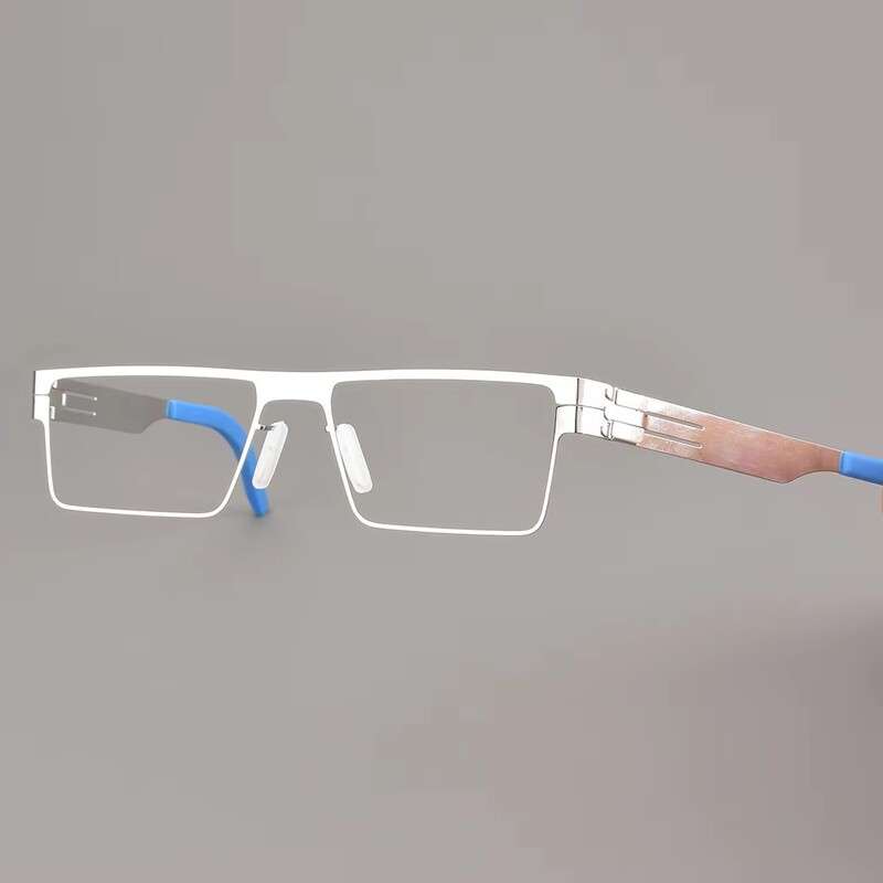 Rama de ochelari ultraușoare pentru bărbați Ochelari de vedere pătrați durabili Ochelari de ochi pentru bărbați 6g Stil simplu fără șuruburi Moda Germania fără șuruburi Nou