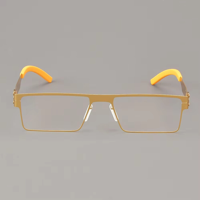 Rama de ochelari ultraușoare pentru bărbați Ochelari de vedere pătrați durabili Ochelari de ochi pentru bărbați 6g Stil simplu fără șuruburi Moda Germania fără șuruburi Nou