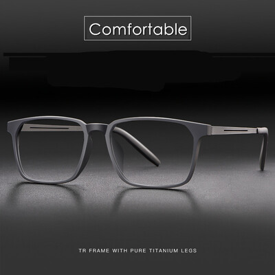 YOOSKE Popular Fashion TR Square Femei Ochelari Ramă Transparent Anti Albastru Lumină Titan Bărbați Ochelari Rama Optică