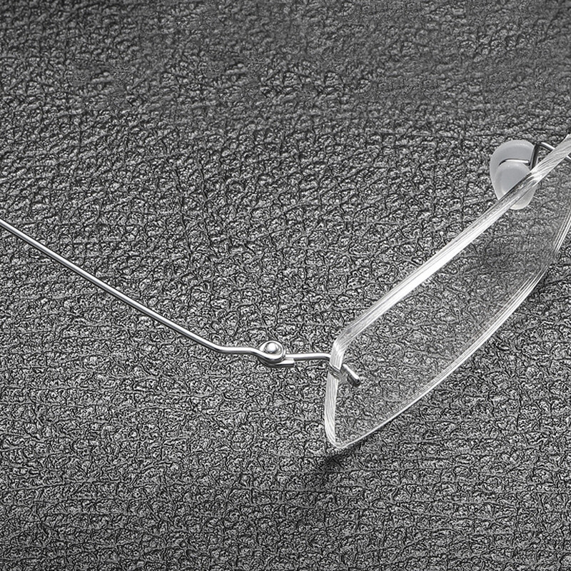 Vintažinio titano lydinio akinių rėmeliai be rėmelių vyriški kvadratiniai berėmiai receptiniai optiniai akiniai moteriški prabangūs prekės ženklo akiniai