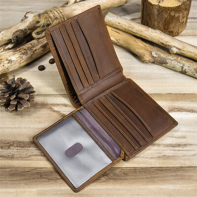 Portofel scurt din piele Portofel pentru bărbați, marca de lux, portofel de afaceri pentru bărbați, design cu monede, portofel de epocă, Dropshipping, transport gratuit