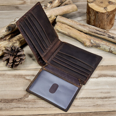 Portofel scurt din piele Portofel pentru bărbați, marca de lux, portofel de afaceri pentru bărbați, design cu monede, portofel de epocă, Dropshipping, transport gratuit