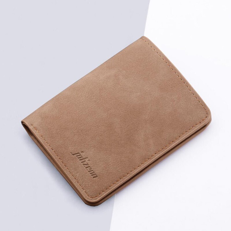 Stil nou Mini Portofel subțire pentru bărbați Suport card Poșetă Husă pentru monede Suport card Portofel scurt vertical din piele PU Husă pentru bani