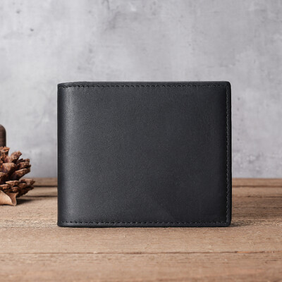 Vīriešu īss maks Retro īstas ādas govs ādas traks zirgs plāns naudas naudas karte foto monētu maka turētājs vīrietim dāvana