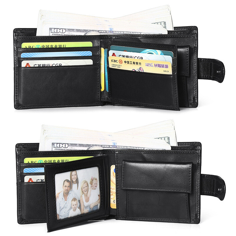 2024. gada jauns modes īstas ādas vīriešu īsie maki Īstas ādas vīriešu luksusa zīmola Clutch Boy dāvanu naudas somiņa karšu turētāja maks