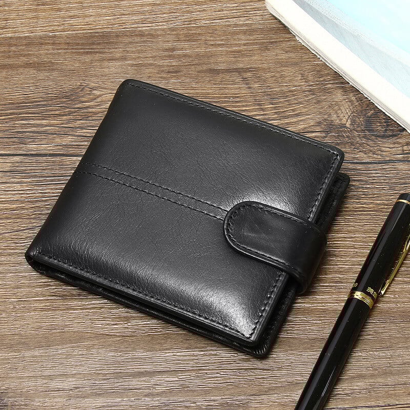 2024. gada jauns modes īstas ādas vīriešu īsie maki Īstas ādas vīriešu luksusa zīmola Clutch Boy dāvanu naudas somiņa karšu turētāja maks