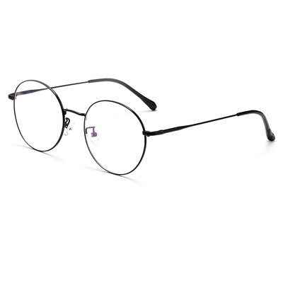 YIMARUILI Rac de ochelari rotunzi ultra ușori retro β-titan Rac de ochelari cu prescripție optică miopie Bărbați și femei 6621X