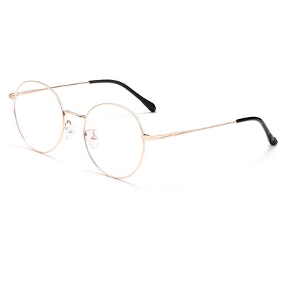 YIMARUILI Rac de ochelari rotunzi ultra ușori retro β-titan Rac de ochelari cu prescripție optică miopie Bărbați și femei 6621X
