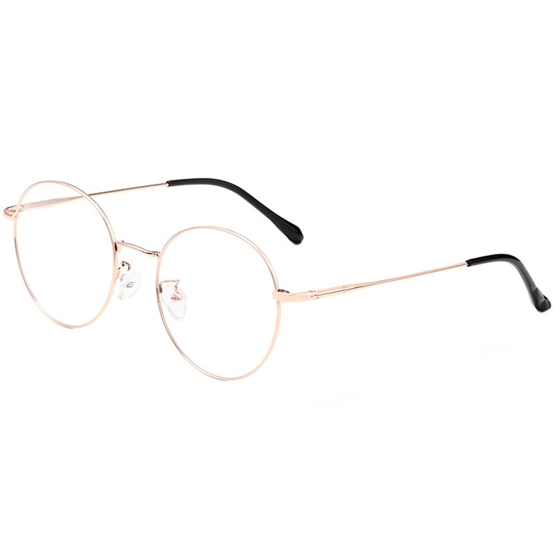 YIMARUILI Rac de ochelari rotunzi ultra ușori retro β-titan Rac de ochelari cu prescripție optică miopie Bărbați și femei 6621X