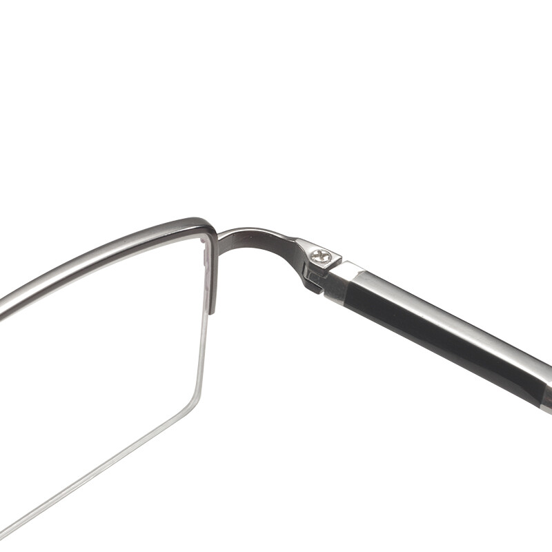 Cadru de ochelari de vedere mare dreptunghiular cu jumatate metalica pentru ochelari de prescripție