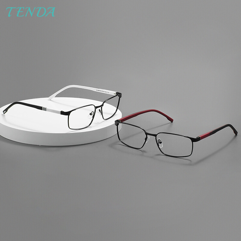 Moda Ochelari Bărbați și Femei Geometric Bord complet Metal TR90 Rama cu balama arc pentru prescripție