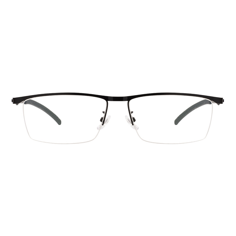 Bărbați Linia sprâncenelor dreptunghi metal jumătate margine rame mari ochelari de vedere prescripție pentru miopie citire lentile progresive bifocale