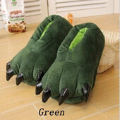Зимни меки топли Monster Dinosaur Paw Забавни чехли за мъже, жени, деца, родители-дете, домашни домашни чехли, обувки за стая, памучни обувки